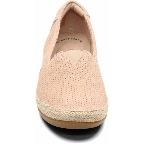 NEW CLARKS women's danelly sky loafer flat in blush suede - Picture 5 of 6